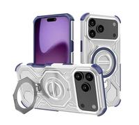 Twaynorb Shockproof Translucent Matte Magnetic Phone Cover with Kickstand For iPhone 17 Pro Max Air (Blue)