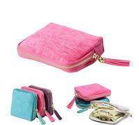 Twaynorb Small Travel Jewelry Case Organizer, Portable Mini Pouches for Bracelets Necklace Bangles Healing Crystal, Ring Storage with Zipper Gift for Women (#4)