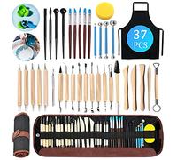 TWBEST Strumenti per Scolpire,Strumenti di Modellazione 37 Pezzi Attrezzi Ceramica Set/Ceramiche di Attrezzi/Strumenti per Scultura/Mestiere Regalo Principiante,DIY Mestiere Torta Sculpting Painting