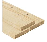 TWE Listelli Legno Massello Abete x 1 Metro Piallati su Quattro Lati con Smusso su Spigoli Made in Italy Confezione da 3 pz (20x95) mm