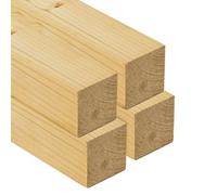 TWE Listelli Legno Massello Abete x 1 Metro Piallati su Quattro Lati con Smusso su Spigoli Made in Italy Confezione da 4 pz (40x40) mm