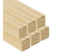 TWE Listelli Legno Massello Abete x 2 metri Piallati su Quattro Lati con Smusso su Spigoli Made in Italy Confezione da 6 pz (30x30) mm