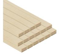 TWE Listelli Legno Massello Abete x 2 Metri Piallati su Quattro Lati con Smusso su Spigoli Made in Italy Confezione da 16 pz (10x20x2000) mm