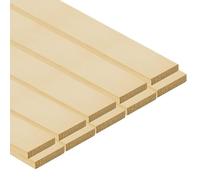 TWE Listelli Legno Massello Abete x 2 Metri su Quattro Lati con Smusso su Spigoli Made in Italy Confezione da 10 pz (10x50x2000) mm