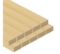 TWE Listelli Legno Massello Abete x 3 Metri Piallati su Quattro Lati con Smusso su Spigoli Made in Italy Confezione da 10 pz (15x30) mm