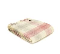 Tweedmill Textiles - Coperta in 100% lana a quadri, colore: Rosa
