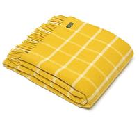 Tweedmill Textiles - Coperta in pura lana a quadri, colore: giallo senape
