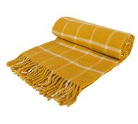 Tweedmill Textiles - Coperta piccola in pura lana nuova, colore: Giallo senape