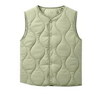 Tween Girl - Cappotti invernali in cotone, per ragazzi e ragazze, gilet spesso per la scuola, strumento divino con interno in velluto, gilet caldo, giacca da spalla, taglia 8, piumino (verde chiaro, 3