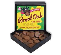 Tweeten Royal Oak - Punte per stecca da biliardo, 1 scatola, 50 punte, scegliere la misura (14 mm)