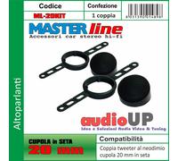 Tweeter al neodimio cupola 20 mm in seta con kit montaggio. Coppia Tweeter