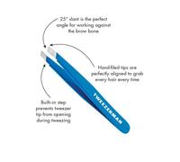Tweezerman Micro Mini Pinzetta Slant Blu Bahama in Acciaio Inossidabile