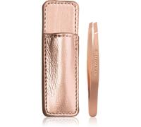 Tweezerman Mini Slant Studio Collection pinzetta con estremità oblique mini con un cofanetto da viaggio Rose Gold 2 pz