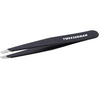 TWEEZERMAN Pinzetta (punte oblique rettificate, Pinzetta per sopracciglia, qualità professionale, acciaio inox), nero