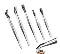 Tweezers, Sewing Tool Multipurpose, Stainless Steel Straight Tweezers with Precision Tip, Fine Grip and Control for Jewelry Making, Electronics, Home Use, Silver