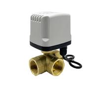 TWEFTPKD 1 PZ 1/2'' 3/4'' 1'' 2 pollici IP65 in ottone impermeabile valvola a sfera elettrica a 2 fili tipo T tre vie valvola a sfera elettrica (24VDC Normally Open,1 pollici)
