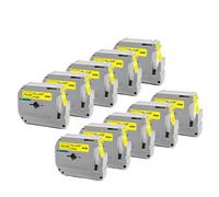 TWEJHX 10 etichette MK-231 compatibili con i modelli di etichette per stampanti PT-70 PT-80 PT-90 per il numero di parte MK-231 MK 231 MK-131 MK-631(10PK-Black on Yellow)
