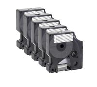 TWEJHX 5 10 20PK 12mm 45013 Compatibile con 45010 45018 45021 45024 Etichette per LabelManager 280 160 210D Etichettatrice Forniture per stampante per codice 45013(5PK White on Clear)