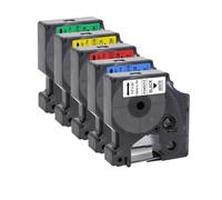 TWEJHX 5 10 20PK 12mm 45013 Compatibile con 45010 45018 45021 45024 Etichette per LabelManager 280 160 210D Etichettatrice Forniture per stampante per codice 45013(5PK 5Mixed Colors)