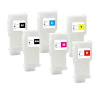 TWEJHX 6 8 12 pezzi PFI-206 Cartuccia a inchiostro ricaricabile Compatibile con IPF 6400 6450 6400s 6450S 6400SE stampanti nessun chip richiesto(6Color without chip)