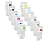 TWEJHX 6 8 12 pezzi PFI-206 Cartuccia a inchiostro ricaricabile Compatibile con IPF 6400 6450 6400s 6450S 6400SE stampanti nessun chip richiesto(12Color without chip)