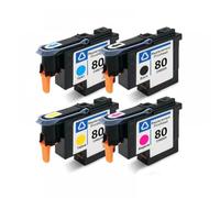 TWEJHX 80 Printhead C4820A C4821A C4822A C4823A Compatibile con DesignJet 1050 1055 1055cm 1050C Plus Stampanti Stampare Testa(One set (4 colours))