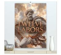 Twelve Labors (High Quality Premium Wall Calendar 2027 DIN A2 portrait),CALVENDO 12 Month Wall Calendar: Discover the twelve legendary labors of ... mythology in this powerful and epic calendar.