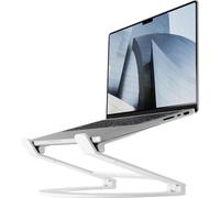 Twelve South Curve Flex, supporto ergonomico regolabile in altezza e angolazione in alluminio per laptop/MacBook da 10"-17", si piega piatto per la portabilità, custodia da viaggio inclusa, bianco