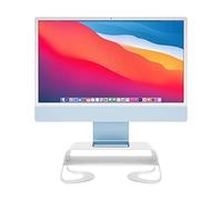 Twelve South Curve Riser Monitor Stand | Supporto ergonomico da tavolo con ripiano portaoggetti per iMac e display, bianco opaco