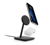 Twelve South HiRise 2 Deluxe 2 in 1 Supporto di ricarica Qi2 per iPhone e AirPods, colore: Nero