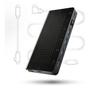 Twelve South StayGo | Hub USB-C per MacBook, laptop e iPad Pro con cavo da 1 metro incluso + cavo da viaggio per casa, ufficio e viaggi, nero