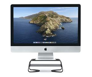 TwelveSouth Curve Riser Supporto per monitor | Supporto ergonomico da scrivania con ripiano per iMac e display, nero opaco