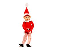 twentitu Elfo Dispettoso (Boy) 40cm, Elfo Natale Morbido Peluche, Braccia E Gambe Mobili per Decorazioni Natalizie Incantevoli, Addobbi Natalizi Magici, Elfi Natalizi della Tradizione Per La Famiglia