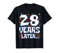 Twenty Eight 28 Years Later 28th Birthday Funny Party Meme Maglietta