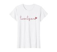 Twenty-One 21 Anni Carino per Le Donne Il Suo 21 ° Compleanno Maglietta