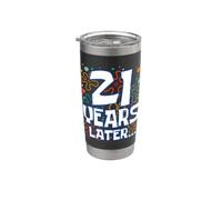Twenty One 21 Years Later 21st Birthday Party Funny Meme Bicchiere termico in acciaio inox doppia parete