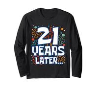 Twenty One 21 Years Later 21st Birthday Party Funny Meme Maglia a Manica