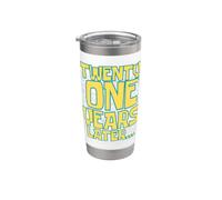 Twenty One 21 Years Later 21st Birthday Party Funny Meme Tee Bicchiere termico in acciaio inox doppia parete
