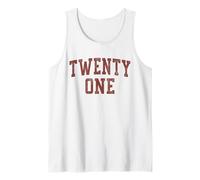 Twenty One Minimalist 21st Birthday Design 21-Year-Old Canotta