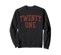 Twenty One Minimalist 21st Birthday Design 21-Year-Old Felpa