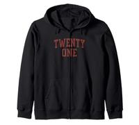 Twenty One Minimalist 21st Birthday Design 21-Year-Old Felpa con Cappuccio