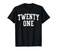 Twenty One Minimalist 21st Birthday Design 21-Year-Old Maglietta