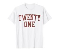 Twenty One Minimalist 21st Birthday Design 21-Year-Old Maglietta