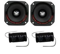 TWETEER 2 PZ 389 WEB BULLET AUDIO SPL CONDENSATORI CIARE 160W TW TROMBA AUTO