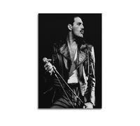 TWFSRXVWTS Poster decorativo da parete con cantante maschio britannico Freddie Mercury, poster decorativo su tela e stampa artistica moderna per camera da letto, poster decorativo per camera da letto