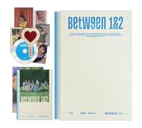 TWICE - BETWEEN 1&2 The 11th Mini Album (Pathfinder Ver.) Photobook R + Crosscode Postcard + Message Photocard + Folded Poster + Heart Glass + 5 Extra Photocards Official K-POP Sealed Album