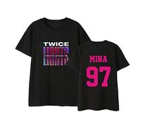Twice KPOP Tshirt Twice KPOP Shirt Maglietta DAHYUN Mina TZUYU NA YEON JIHYO Jung YEON Momo NAYEON Sana Bluse Top per Uomo Donna Teen Manica Corta Camicetta Donna Elegante Abbigliamento Sportivo