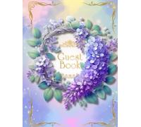 "Twilight Blooms: A Guest Book of Cherished Moments" 8.25 x 11" guest book features a sky and flowers theme and features 100 pages, creating warm and inspiring memories.