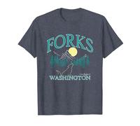 Twilight Forks Washington Maglietta, Uomo, Pervinca, L
