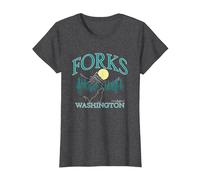 Twilight Forks Washington Movie Maglietta, Donna, Grigio Scuro, L